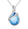 Halsband Blue Crystal Pendant Halsband Fashion Design med Blue Cubic Zirconia Halsband smycken 2018 Ny ankomst9021839