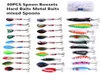 30pcs Boîtes à cuillère Long S Low Drag Lere Fishing Bait BAITS BAITS BAITS METAL LURS ARTIFICIAL LURS LURS MIX MIXT MIXE