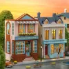 建築/DIYハウスDIY木製ミニチュアビルディングキットドールハウス家具デザートショップCASA Dollhouse女の子のための手作りのおもちゃ231212