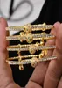 Bangle 4pcsset 24K Gold Color Dubai Wedding Bangles for Women Micro Inkrydy Biżuteria Nigeria Bracelets Party Prezenty 9266058