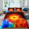 Conjuntos de cama Basquete Duvet Cover Set Black 3D Ball Sports Theme Bedding Set Microfiber Basketball Court Jogos Competitivos King Quilt Cover 231212