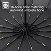 Umbrellas Reinforced Windproof Strong 16K Automatic Folding Umbrella for Men 163248 Bone Sunshade Wind and Water Resistant 231213