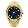 Polshorloges van hoge kwaliteit mannen mode Frosted Star Dust Watch roestvrij staal 18k gouden kwarts analoge pols voor 221025216B