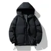 Mens Down Parkas Winter Parkas Mens Cotton Padded Jacket Mens Uppblåsbar jacka utomhus huva jacka avslappnad vindtät jacka tjock varm jacka Mensjacka 231213