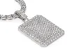 Mode-hop ketting sieraden mode goud Iced Out ketting vol strass hond hanger kettingen4603125