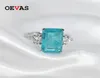 OEVAS 100 925 STERLING SILVER PARAIBA Tourmaline Gemstone Rings for Women Sparkling High Carbon Diamond Wedding Fine Jewelry 22022954966