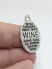 Nya ankomster 15st22mm vin zinklegering vit k charms ord collage charms hänge för halsband armband diy smycken3257467