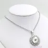 Kryształowy naszyjnik z guzikiem całego Snap Krystaliczny naszyjnik wisiorek Naszyjnik Dopasuj 18 mm biżuterię bijoux collier222t