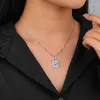Hängen Amaiyllis 925 Sterling Silver Minimalist Love Zircon Necklace Pendant Personlig DIY Tolv Birthstone Heart Jewelry