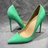 Dress Shoes Est Color Customized Heeled Leather Women Pumps Stiletto High Heels Slip On Weddings Party Woman Size 33-45