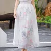 Ethnic Clothing Highend Spring Summer Rayon Embroidery Horseface Skirt Chinese Style Aline Allmatch Hanfu Female SXXL 231212