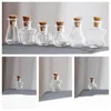 Flaskor 5/10/20st 1:12 Dollhouse Mini Storage Tank Glass Bottle With Cork Cover Tiny Jar Flower Vases Model Toys Doll House Decor