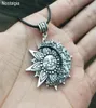 Wiccan Sun Moon Star Nalle Netlace Women Mandala Lotus Flower Wicca Witchcraft Witch Jewelry Neckless Relief Jewelery1258872