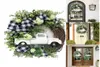 Couronnes de fleurs décoratives, couronne de camion de ferme d'été, dernière façon d'accueillir la porte d'entrée, panneau rond suspendu QJS Shop2252346