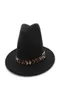 Leopard Grain Heth Decor ręcznie robiony szeroka wełna poczuła fedora czapki czapki mężczyźni kobiety Jazz Panama Cap Trilby Sombrero34903978918324