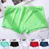 Sous-vêtements hommes glace soie boxer shorts sous-vêtements transparent respirant couleur unie mâle ultra mince séchage rapide maillots de bain maillots de bain