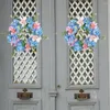 Decorative Flowers Eye-catching Holiday Decor Vibrant Hydrangea Wreath For Door Wall Decoration Fake Flower With Detail Home Wedding