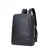 School Bags 2023 Men Backpack Wholesale Large Capacity Cowhide Real Leather Laptop Handbag Male Outdoor Leisure Business Travel Bag