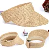 ベレーツレディースサマー織りの麦わら帽子のための折りたたみ式パッケージロールアップワイドブリム日焼け止め屋外スポーツビーチバイザーのためのトップ