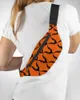 Waist Bags Halloween Bat Texture Orange For Women Man Travel Shoulder Crossbody Chest Waterproof Fanny Pack