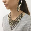 Pendant Necklaces MANILAI Indian Jewelry Set Shining Rhinestone Metal Slice Bib Choker Earrings Party Wedding Fashion Sets 231212