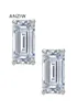 Stud AINUOSHI Fashion 925 Sterling Silver Emerald Cut CZ Earrings Earring Women Wedding Party Jewery Gift9732814