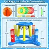 Party Balloons 2in1 Outdoor Inflatable Basketball Hoop Ring Swimming Pool Throwing Ferrule Game Set Floating Water Activity toy 231212