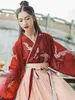 Etnische Kleding Hanfu Chinese Stijl Vrouwen Traditionele Stadium Dans Jurk Vrouwelijke Fee Cosplay Kostuum Rood Halloween 231212