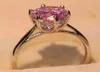 Size 510 Luxury Jewelry Solitaire 100 Real 925 Sterling Silver Round Cut Pink Sapphire CZ Diamond Gemstones Women Wedding Crown 8595762