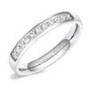 Wedding Rings 3 5mm Women Half Eternity Bands For Female Stainless Steel Cubic Zirconia Band Whole Size 4-12338M