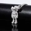 Iced Out Cartoon Puppets Pendant & Necklace Cubic Zirconia Necklace Fashion Hip Hop Jewelry Mens Gift Y2008102452