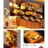 Arquitectura/casa de bricolaje Tienda de sushi japonesa Casa de muñecas en miniatura de bricolaje con muebles Miniaturas Casa de sushi Casa de muñecas Juguetes para niños Niñas Regalos 231212
