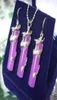 Очаровательная фиолетовая нефритовая серебряная серьга-подвеска с драконом, ожерельеltltlt 8914336