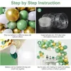 Christmas Decorations 137Pcs Olive Green White Gold Confetti Balloon Garland Arch Kit Latex Balloons Party 231213