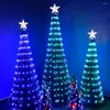 Decorações de Natal 1.5m 1.8m Endereçável WS2812B LED Criativo Árvore Dobrável Decoração Presentes Móveis para Casa