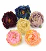 100 stks 5 cm Goedkope Kunstzijde Pioenroos Bloemhoofdjes Voor Bruiloft Woondecoratie DIY Corsage Krans Craft Herfst Levendige Nep bloemen6777237