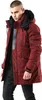 Ween Charm Men's Warm Parka Jacket Anorak Jacket Winter Coat med löstagbar huva Faux-Fur Trim