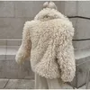 Frauen Leder Faux Street Pelz Jacke Frauen Rollkragen Langarm Luxus Flauschigen Weiblichen Mantel 2023 Winter Mode Lose Oversize Dame outwear 231212