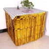 Table Skirt 275x74cm Raindrop Christmas Decorations Foil Fringe Holiday Skirts Metallic Tinsel Wedding Party Decoration