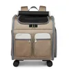 Cat s Crates Houses Sac à dos de voyage pour animaux de compagnie Grand transport pour chat Petit chien Roues roulantes Poussette muette pliable Chariot multi-poches 231212