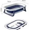 Baignoires Sièges 0-8 ans Maison Grande baignoire pour bébé peut s'asseoir peut s'allonger baignoire pratique pliant baril de salle de bain coussin antidérapant seau de bain 231212