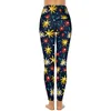 Women's Leggings Daisy Floral Sexy Colorful Flowers Fitness Yoga Pants Push Up Stretch Sports Tights Pockets Retro Design Leggins