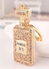 Lovely Perfume Fragrance Bottle Charm Pendent Rhinestone Purse Bag Keychain Gift4792203