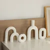 Вазы Креативная современная и минималистичная керамическая ваза в белую полоску для украшения стола для гостиной