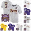 3 Dylan Crews 3 Dylan Crews LSU Tigers Baseball Jersey 2023 College World Series Champions Paul Skenes Guidry Alex Bregman Aaron Nola Jake Fraley Gavin Dugas