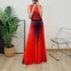 Women's Two Piece Pants Pleated Long Tank Top Wide Leg Gradient Set 2023 Summer Women's Sleeveless Plus Size