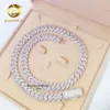 패스 다이아몬드 테스터 최고 품질 925 스털링 실버 15mm 너비 바게트 VVS Moissanite Cuban Link Chain