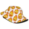 BERETS SOMMER Strand Vacation Getaway Headwear Howls Moving Castle Calcifer Bucket Hat Sun Anime Ispoti Fishing Fisherman Caps