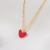 Pendants 925 Silver Red Heart Necklace For Women Pendant Small Neckless Jewelry Lover Gift