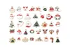 Микс, 76 шт., милые рождественские подвески из эмалированного сплава, позолоченные, с каплей масла, Санта-Клаус, дерево, олень, конфетная трость, снеговик, металлические подвески4156592